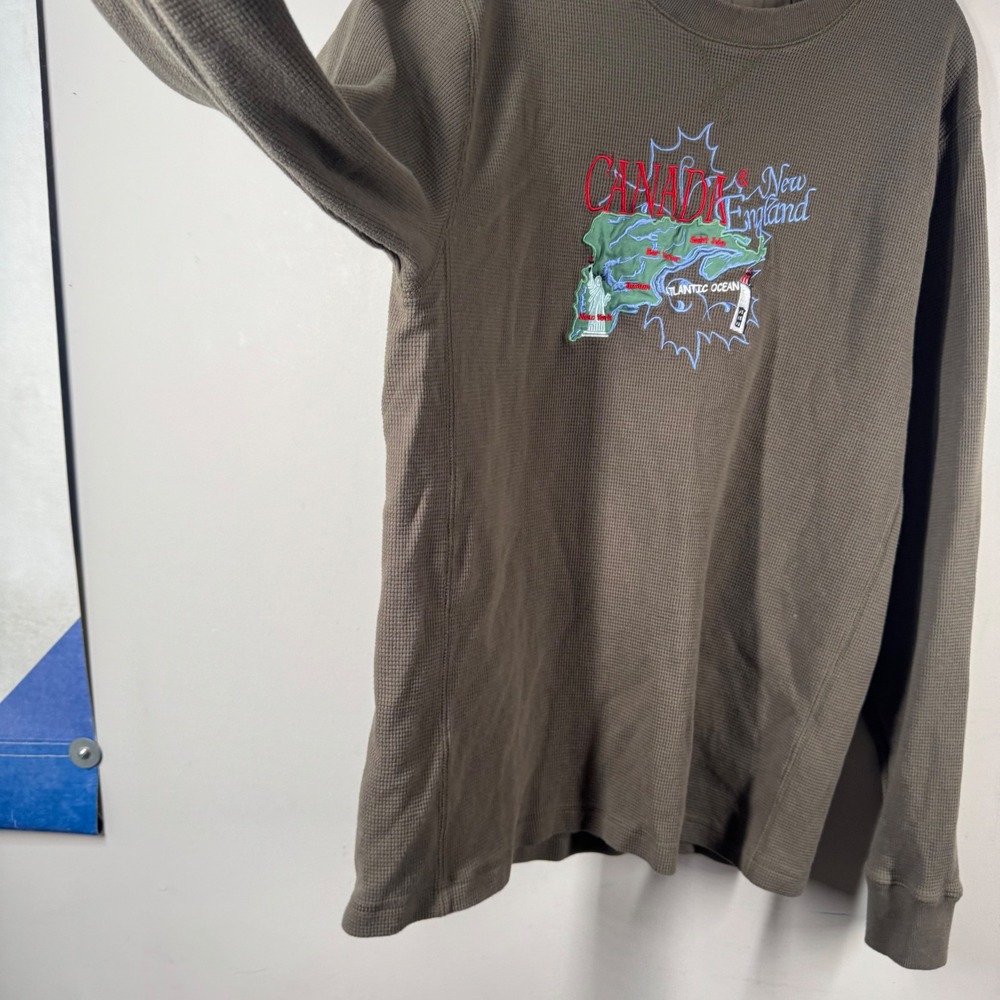 Princess Cruises Mens XXL Canada New England Thermal Waffle Knit Shirt Brown - Picture 8 of 16